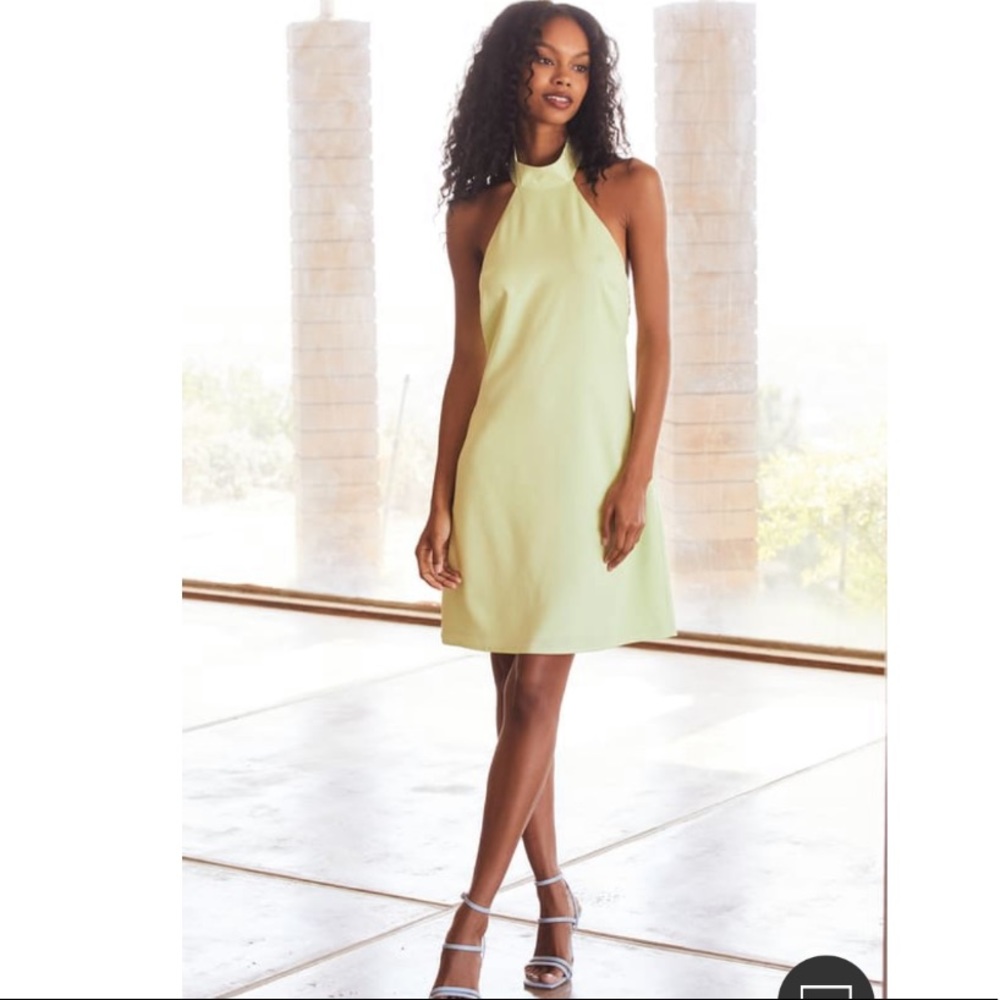 Green Satin Halter Dress NWT SOLD OUT